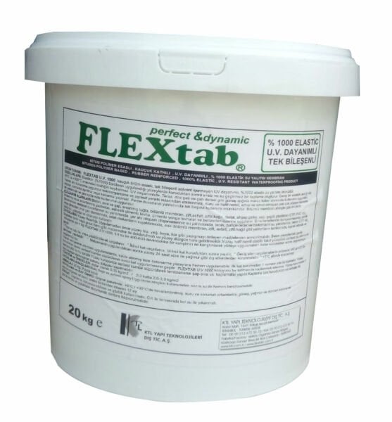 Flextab %1000 Elastik Bitüm Polimer UV Dayanımlı Sıvı Su Yalıtım Membranı 20 KG