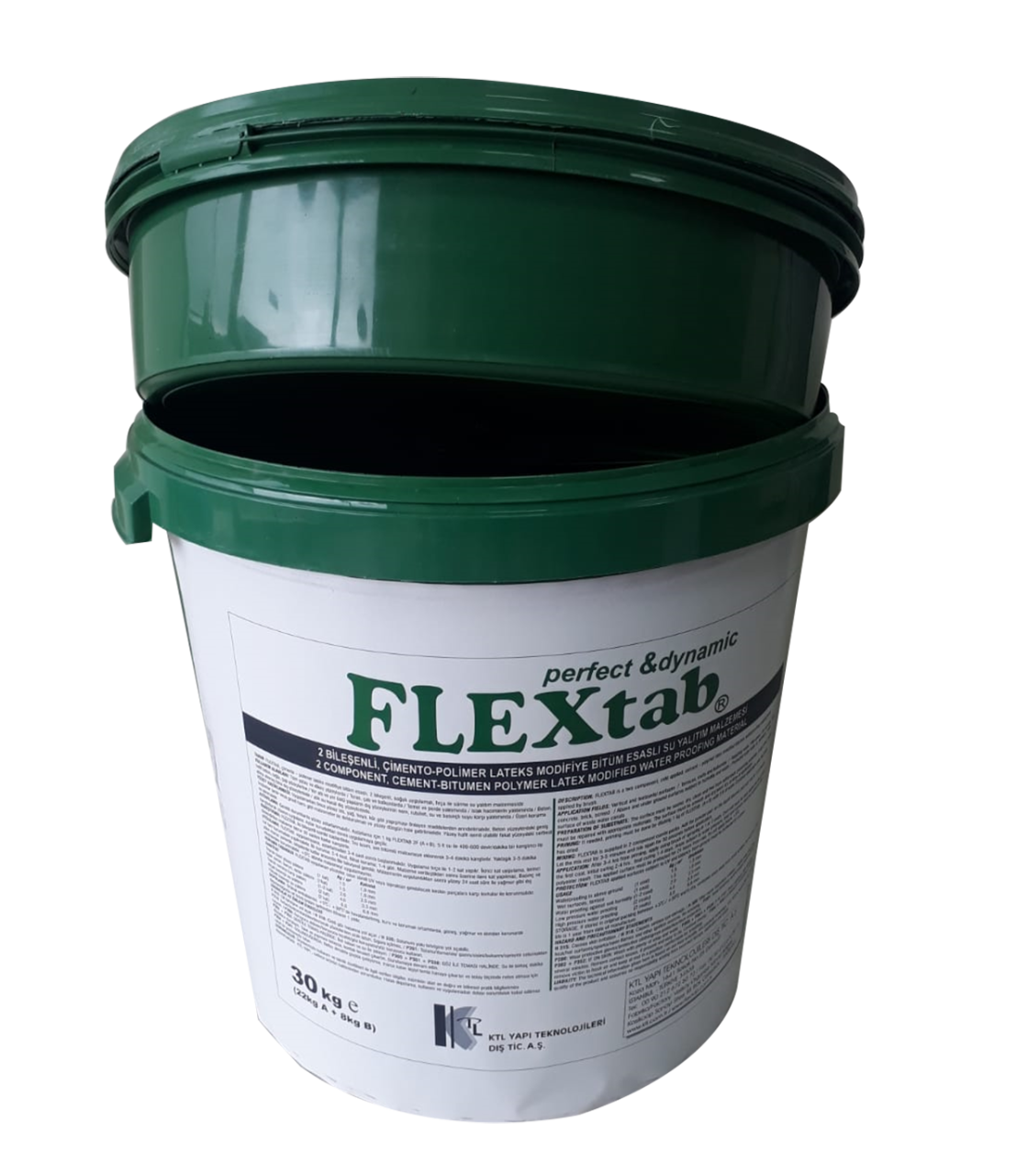FLEX2K Çift Bileşenli çimento polimer lateks modifiye bitüm esaslı su yalıtım malzemesi