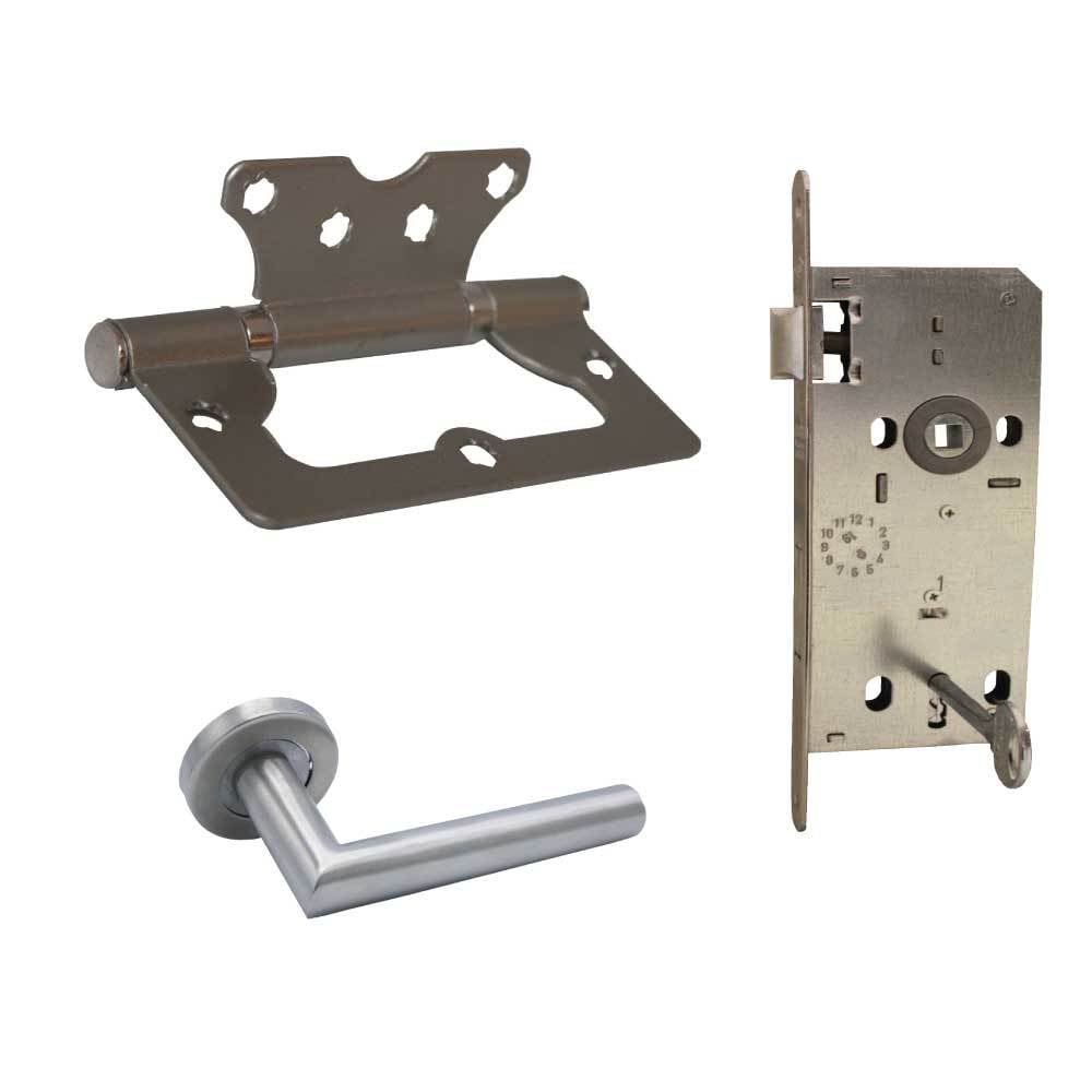 Under Lock and Hinge Stainless Steel Door Handle Set