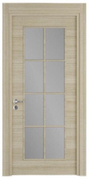 Melamin Kaplı Camlı Oda Kapısı Koru Kasa 22 cm