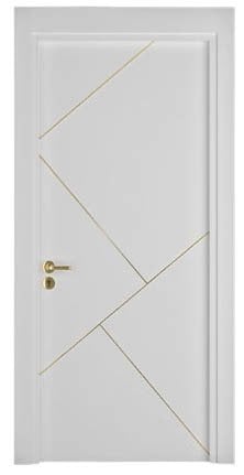 Melamine Faced White Gold Yellow fugal Room Door