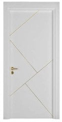 Melamine Faced White Gold Yellow fugal Room Door Box 14 cm