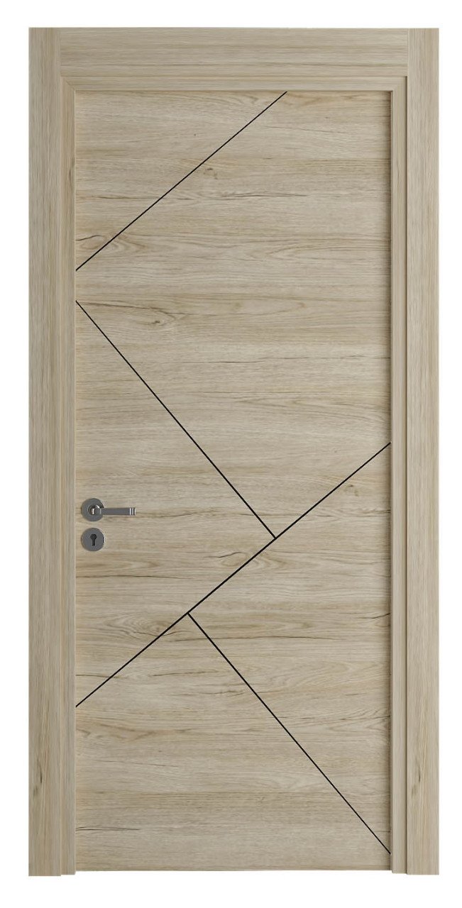 Melamin Kaplı Siyah Fugalı Salon Kapısı Ilgaz Kasa 14 cm