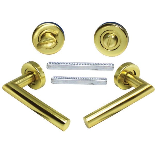 Gold Plated Stainless LK WC Door Handle